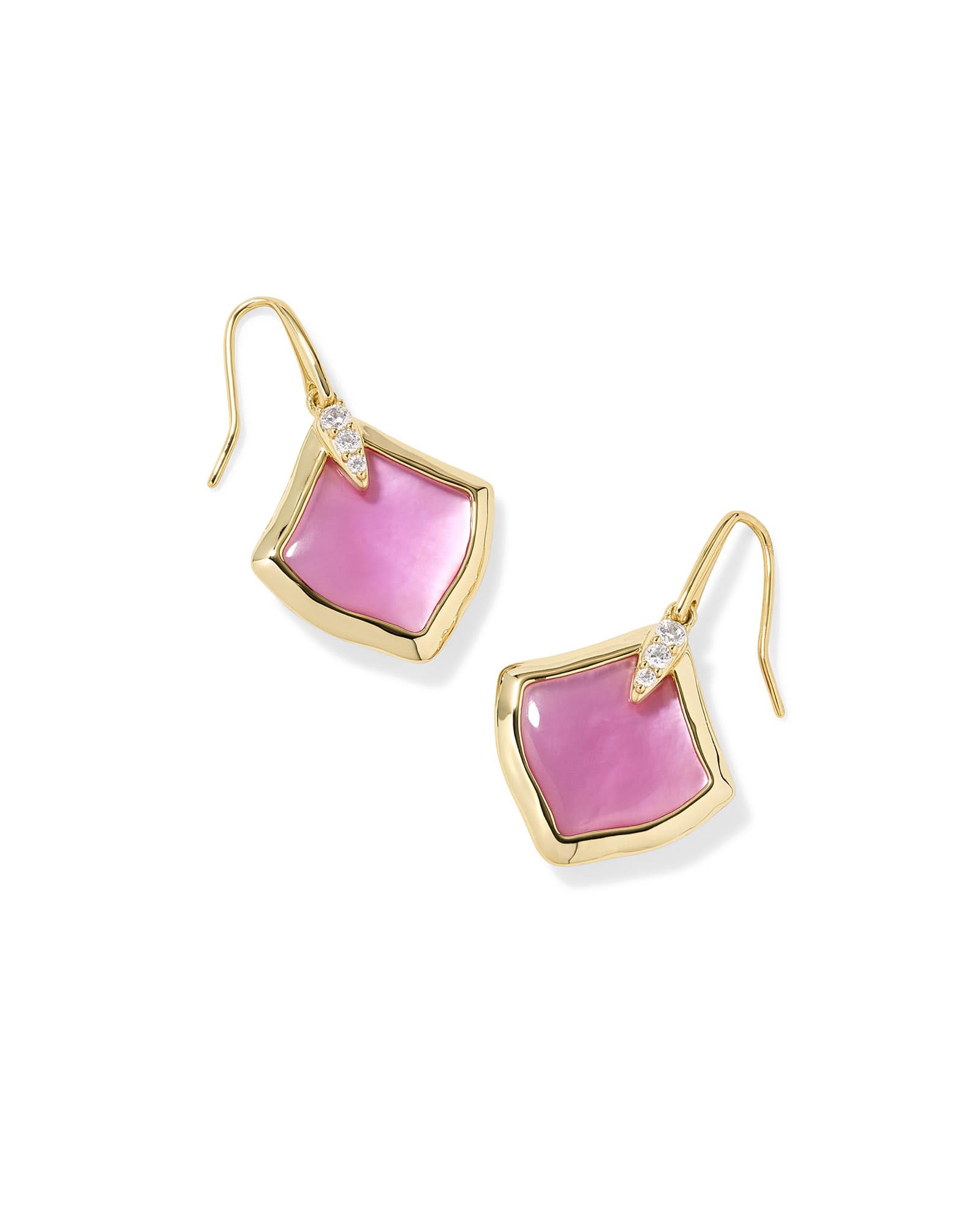 Joelle Gold Drop Earrings in Azalea Illusion