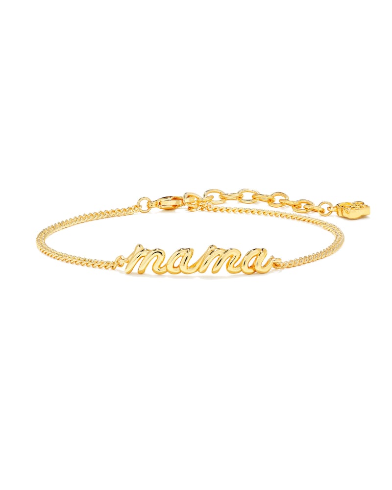 Mama Script Bracelet in Gold