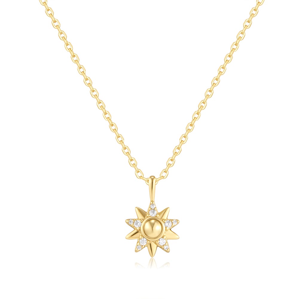 Gold Sunburst Necklace