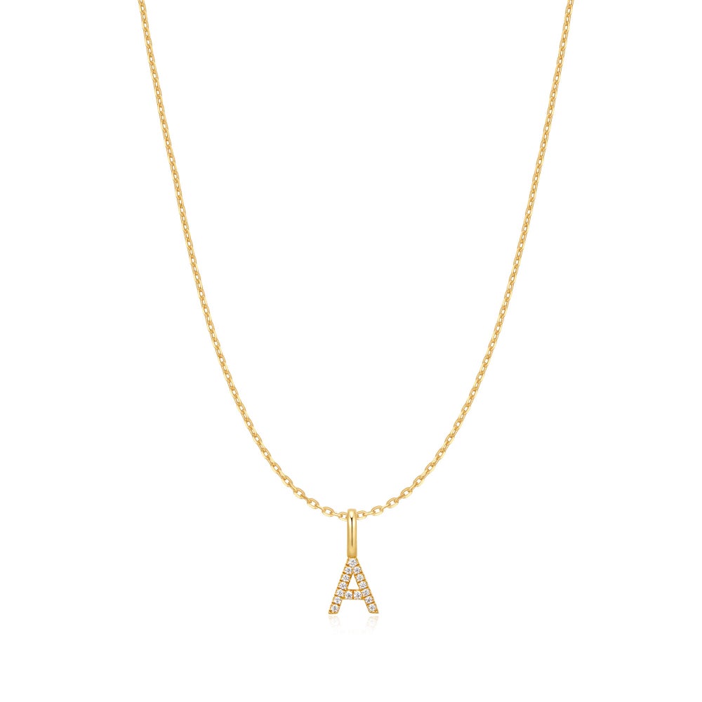 Gold Letter Initial Necklace