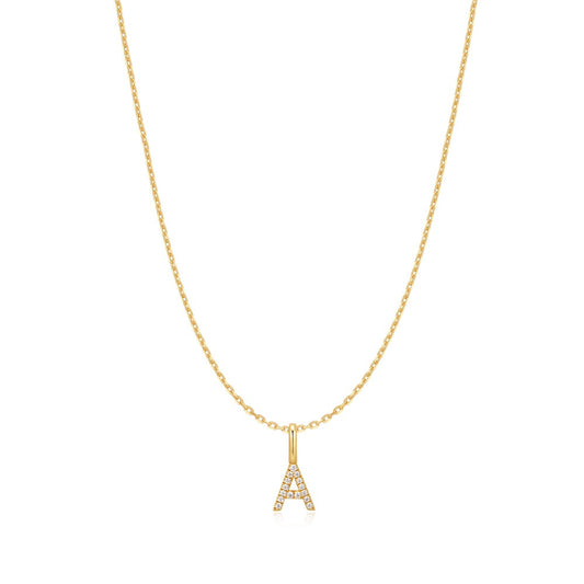 Gold Letter Initial Necklace