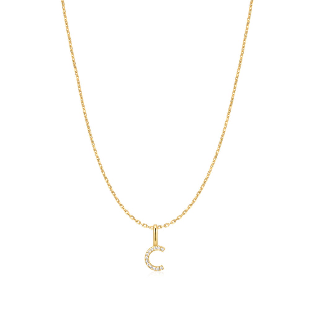 Gold Letter Initial Necklace