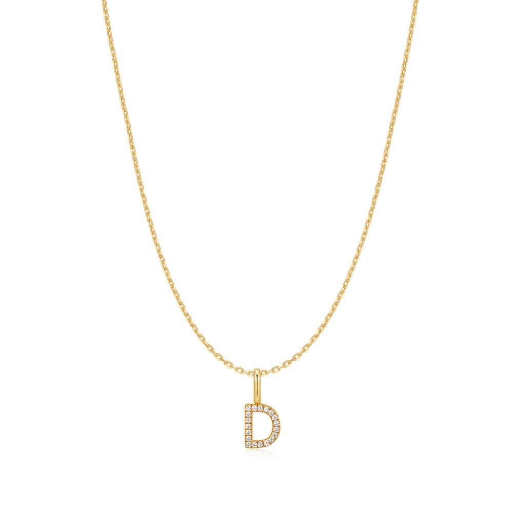 Gold Letter Initial Necklace