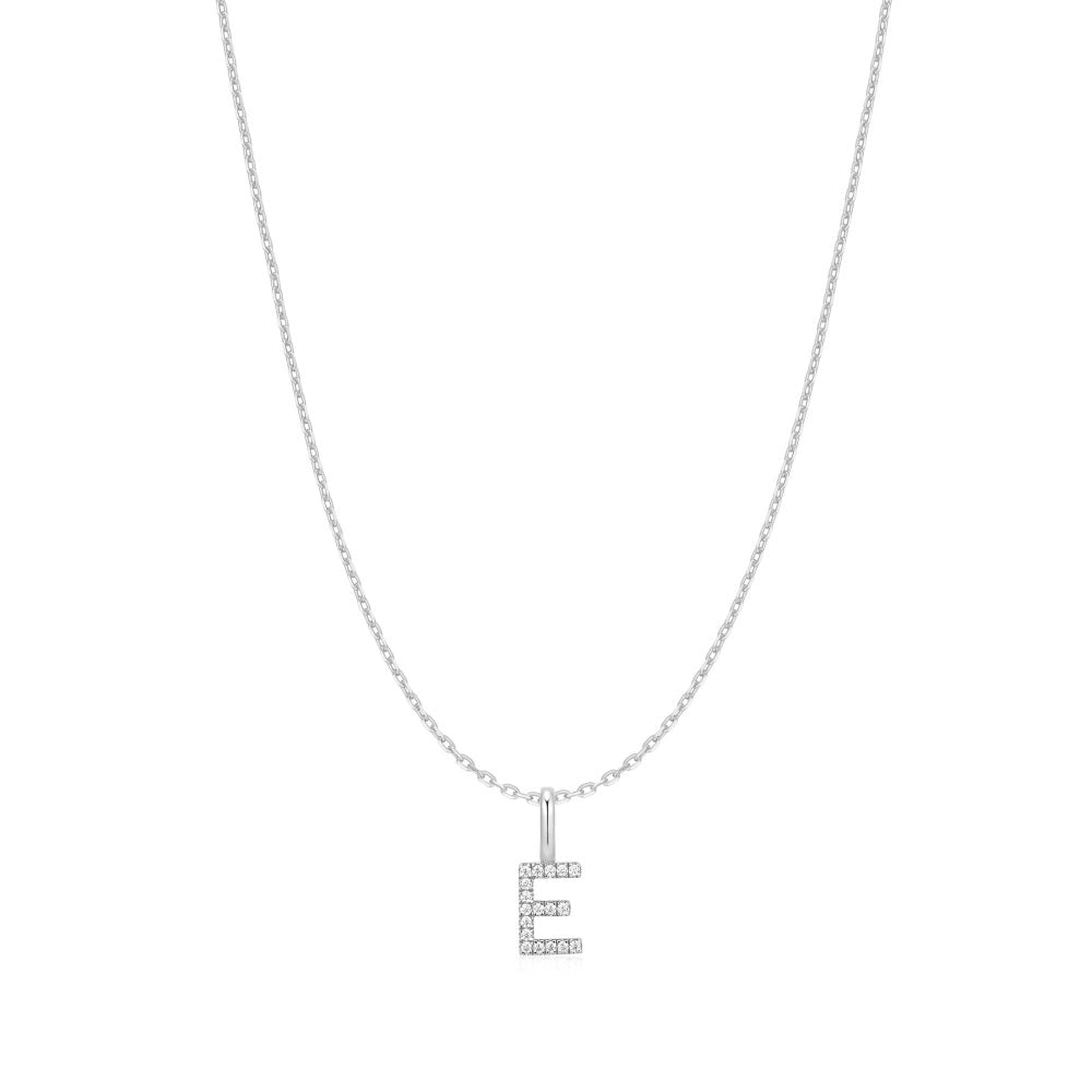 Silver Letter Initial Necklace