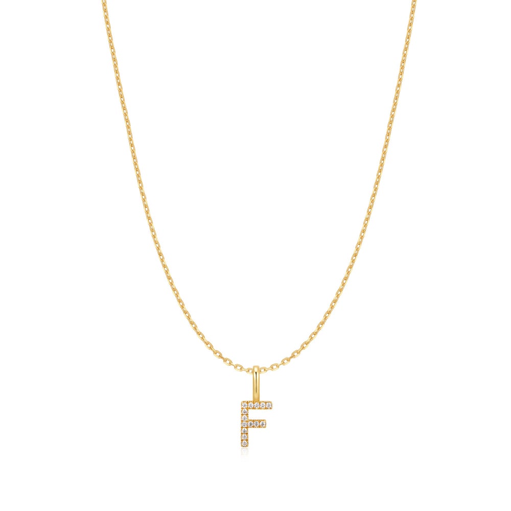 Gold Letter Initial Necklace
