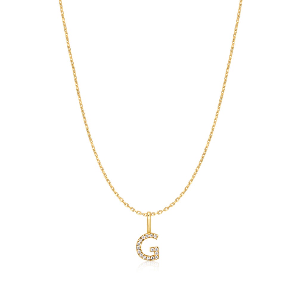 Gold Letter Initial Necklace