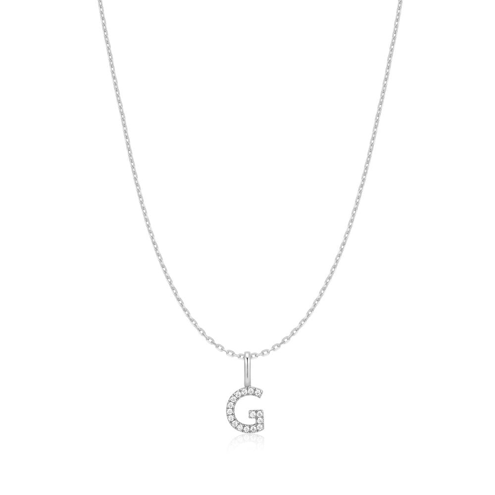 Silver Letter Initial Necklace