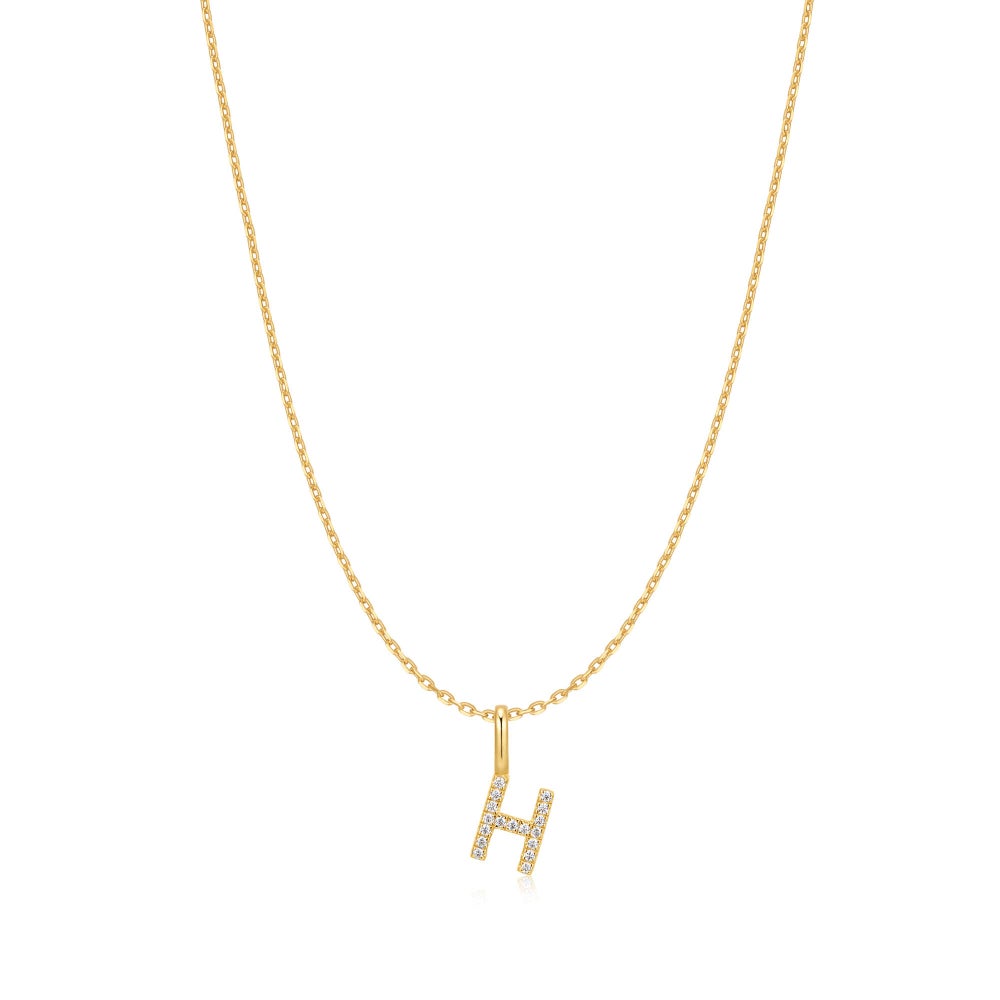 Gold Letter Initial Necklace