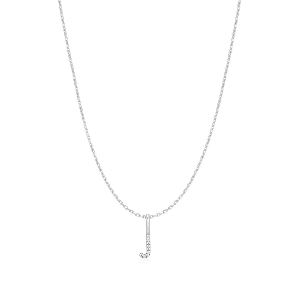 Silver Letter Initial Necklace