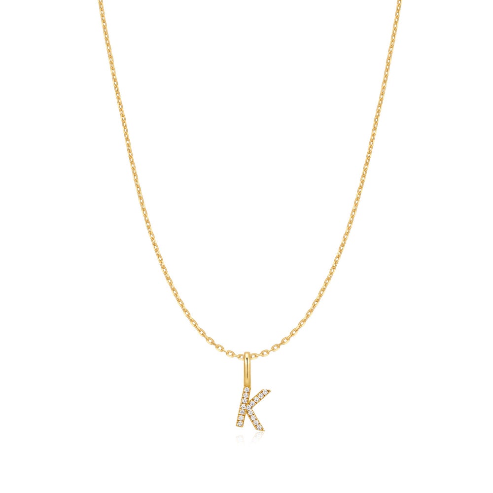 Gold Letter Initial Necklace