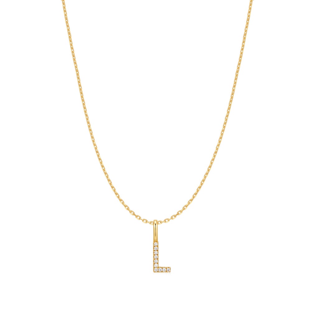 Gold Letter Initial Necklace