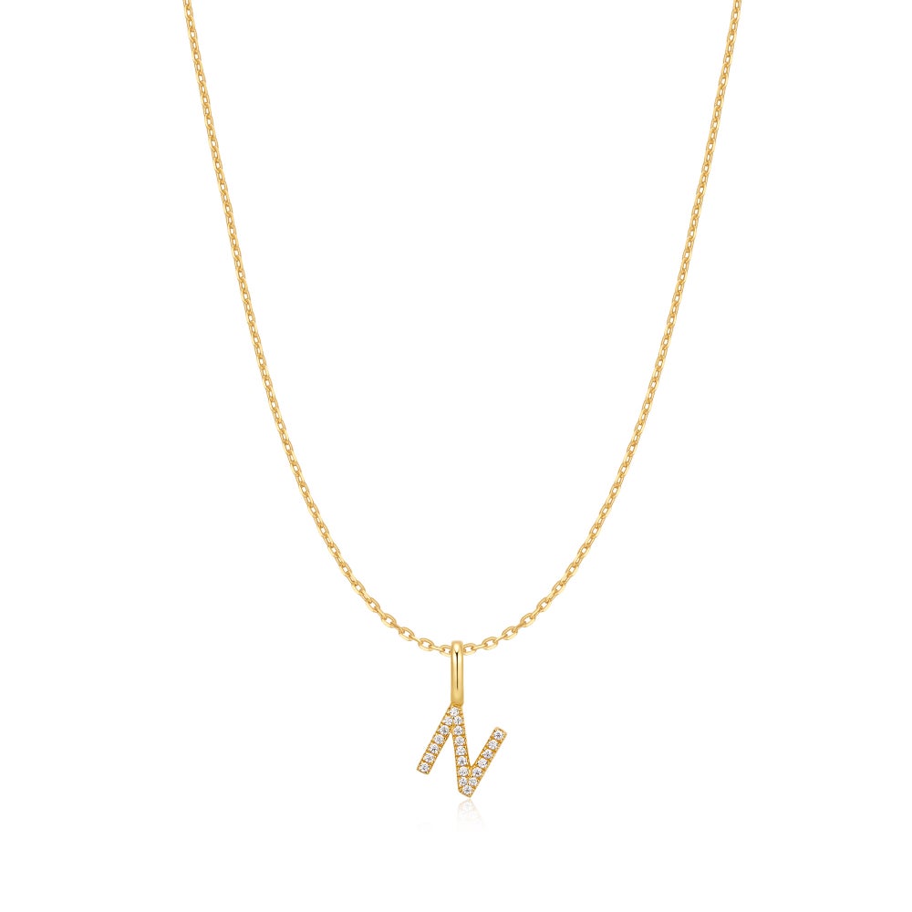 Gold Letter Initial Necklace