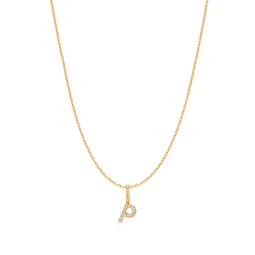 Gold Letter Initial Necklace