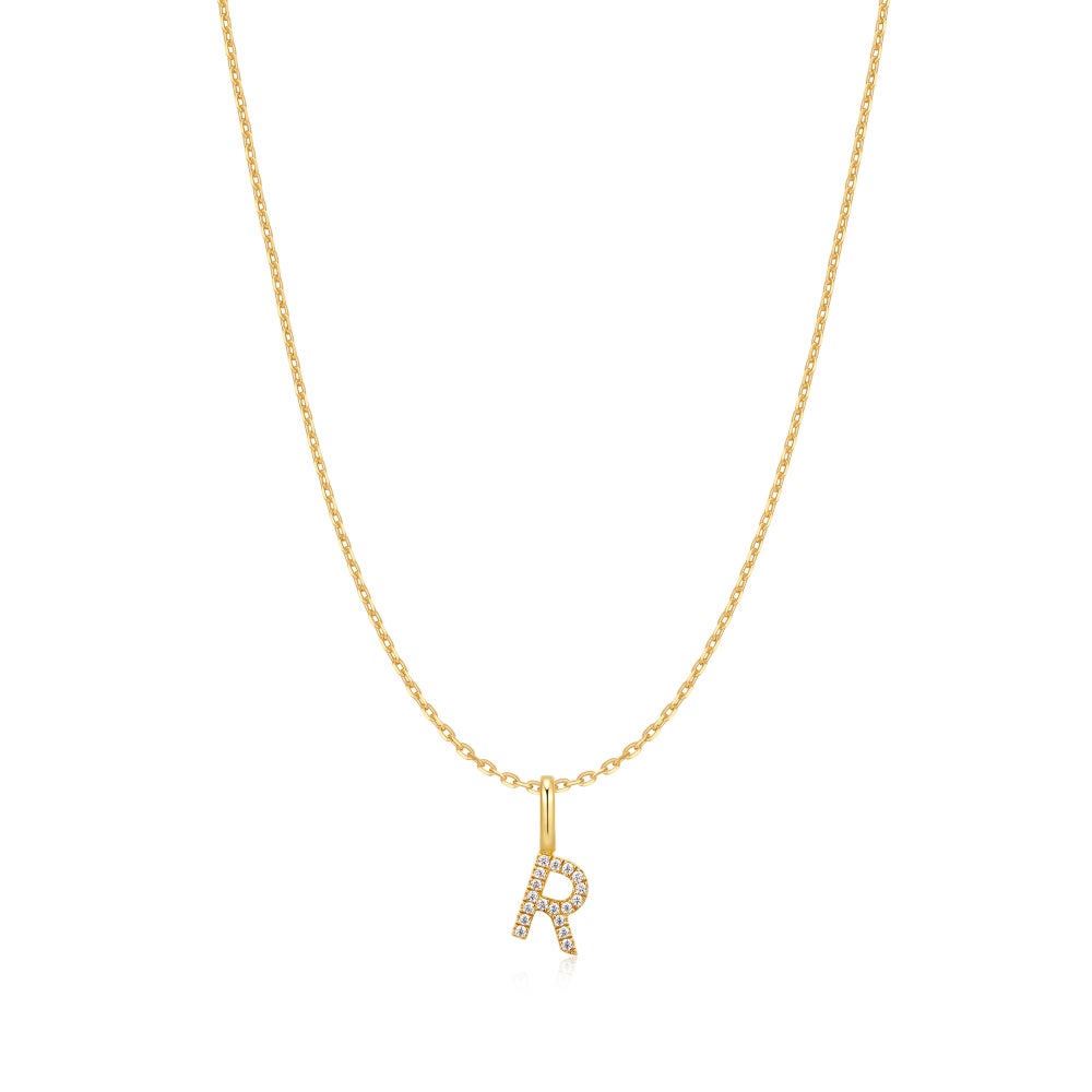 Gold Letter Initial Necklace