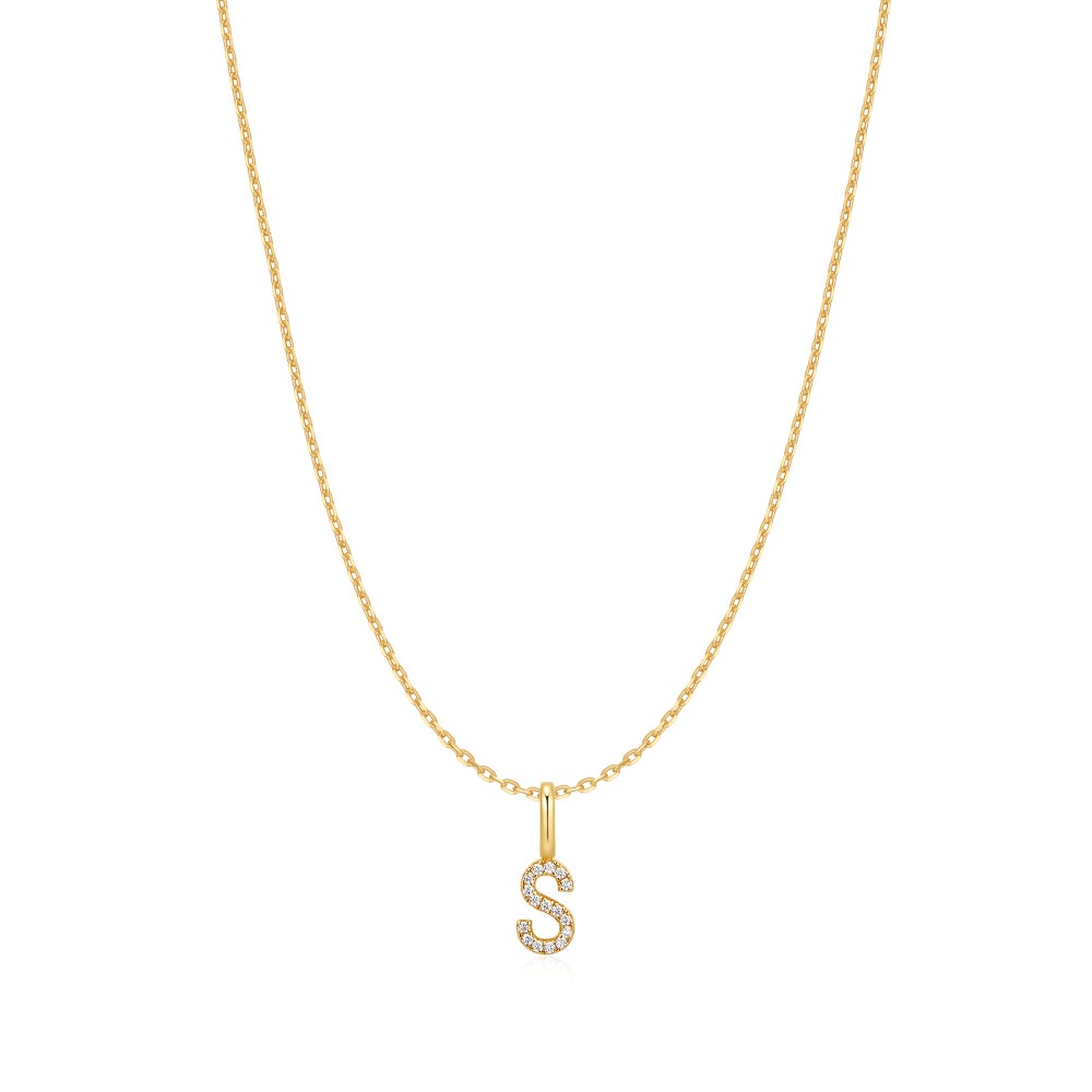Gold Letter Initial Necklace