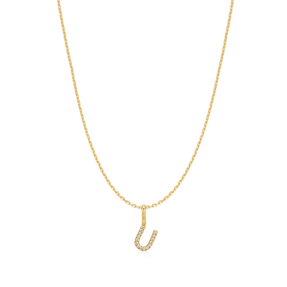 Gold Letter Initial Necklace