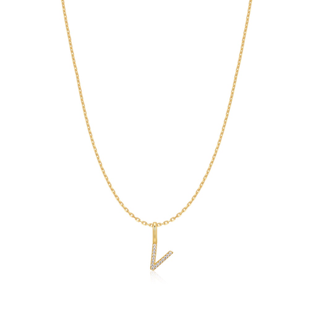 Gold Letter Initial Necklace