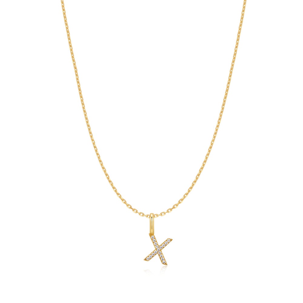 Gold Letter Initial Necklace