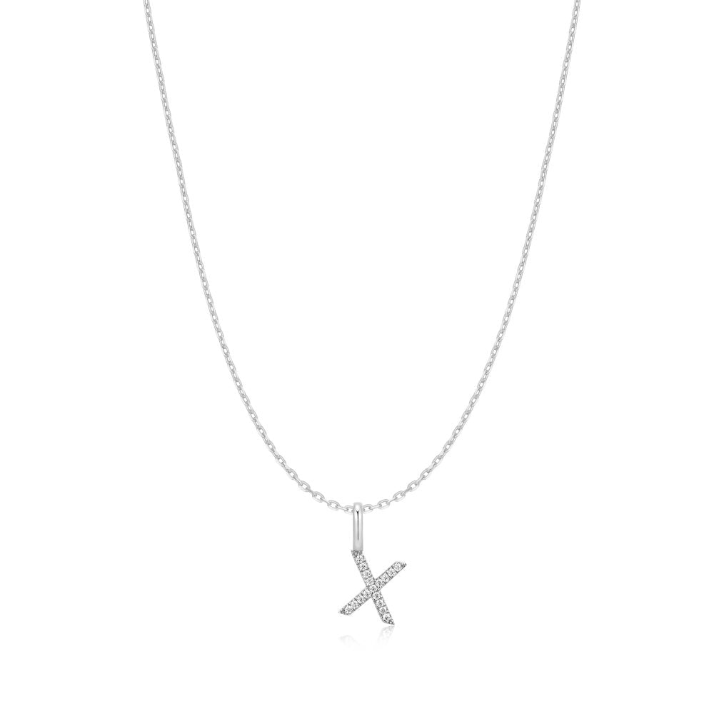 Silver Letter Initial Necklace