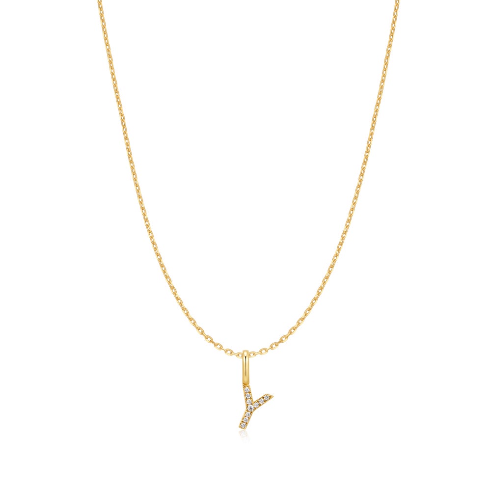 Gold Letter Initial Necklace