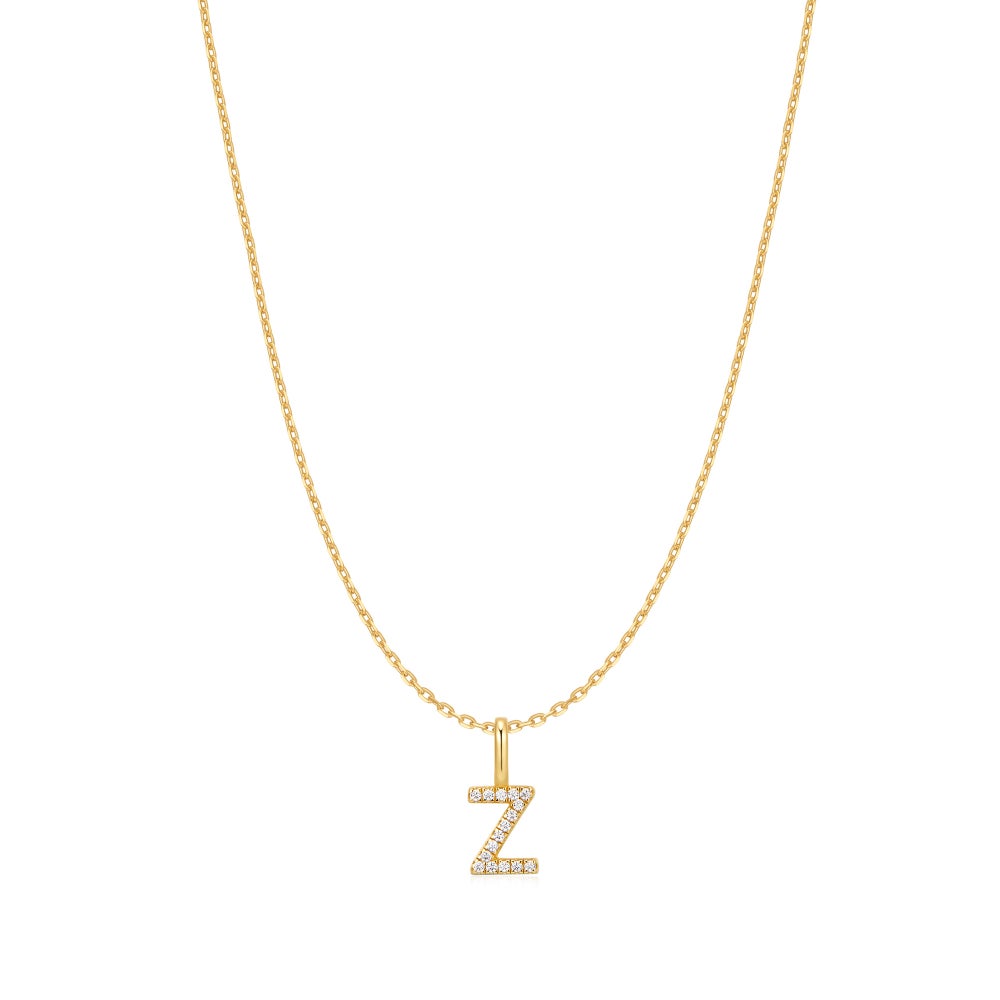 Gold Letter Initial Necklace