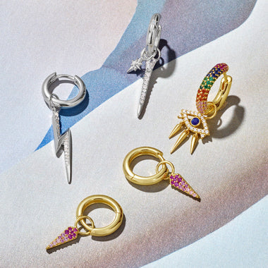 Gold Ombré Pink Earring Charm