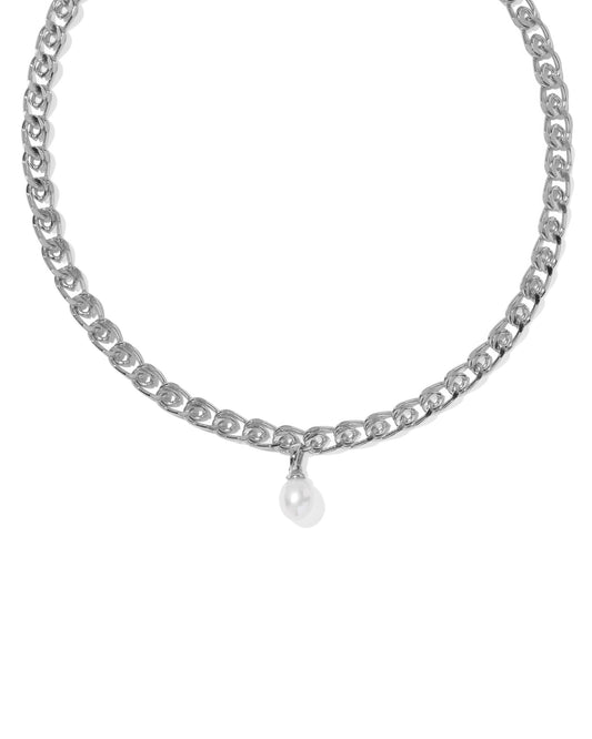 Oakland Pearl Silver Chain Necklace