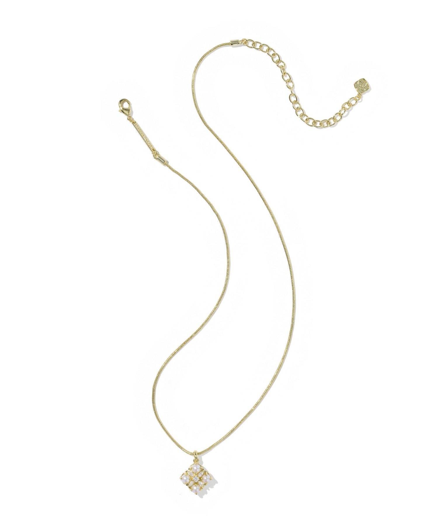 Dira Pearl Gold Short Pendant Necklace