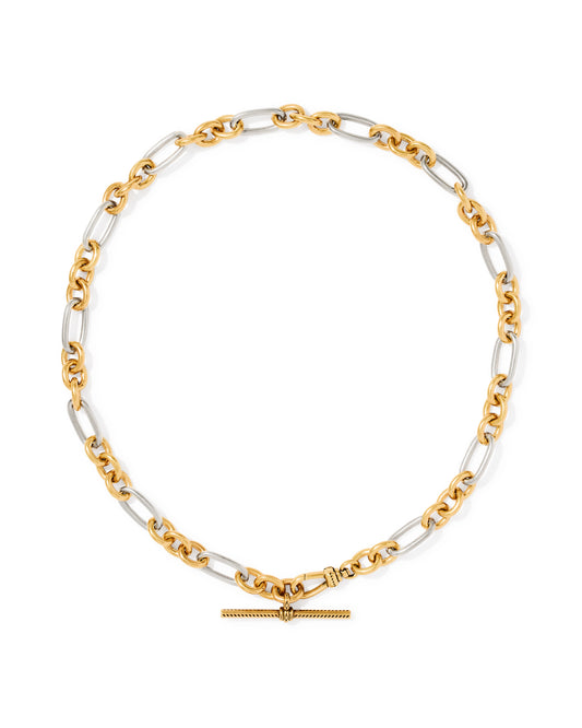 Embry Vintage Mixed Metal Link and Chain Necklace