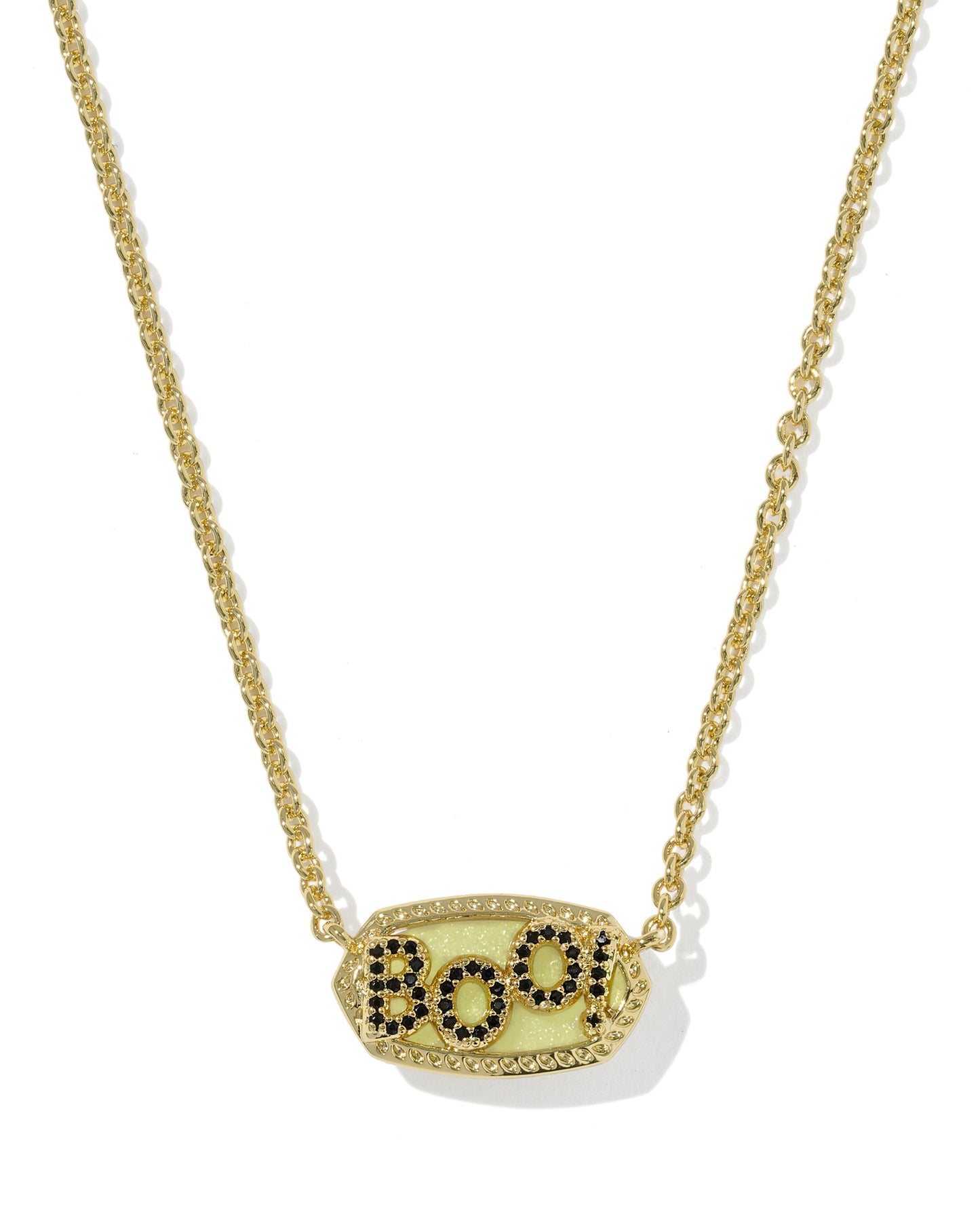 Elisa Gold Boo Short Pendant Necklace