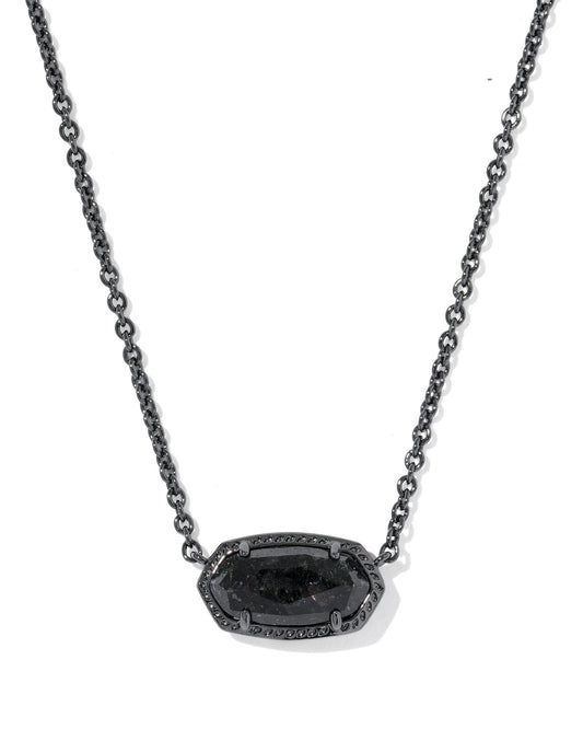 Elisa Gunmetal Boo Short Pendant Necklace