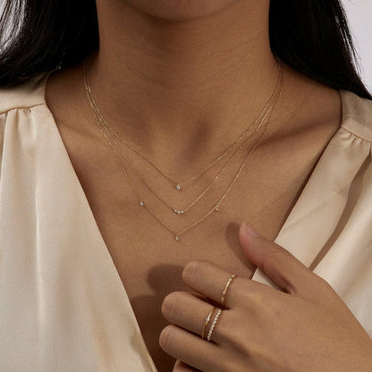 ESME | Floating Diamond Solitaire Necklace