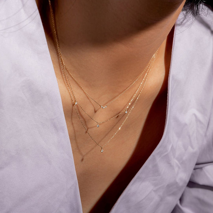 ESME | Floating Diamond Solitaire Necklace