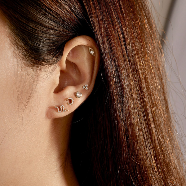 NEFERTITI | Diamond Snake Single Earring