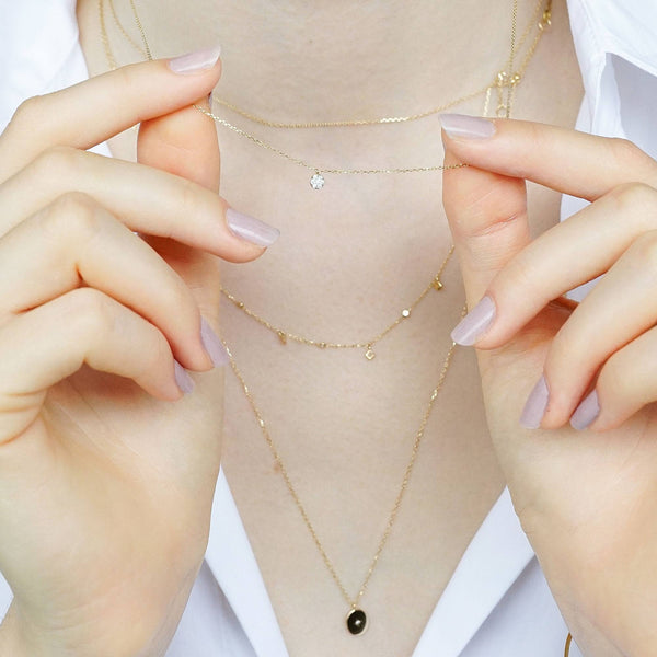 LILY | Diamond Disc Necklace