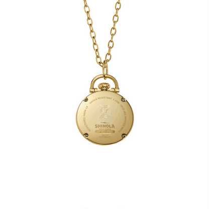 24MM RUNWELL WATCH PENDANT NECKLACE | Gold