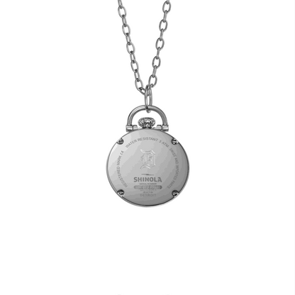 24MM RUNWELL WATCH PENDANT NECKLACE | Silver