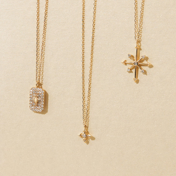 CANDIE | Diamond Octagram Star Necklace