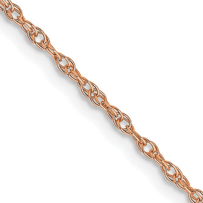 14k Rose Gold 1.15mm Baby Rope Chain