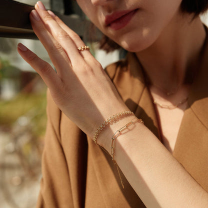 THEODORA | Graduated Paper Clip Bracelet