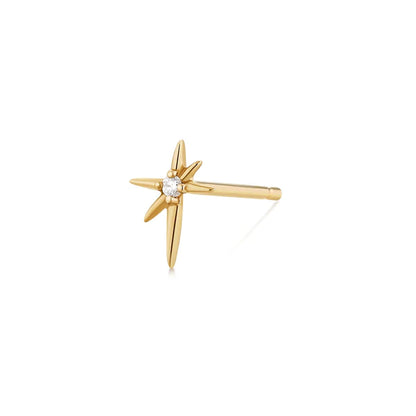 STAR | Single Diamond Starburst Stud