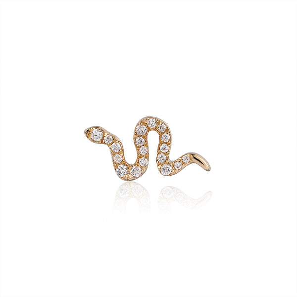 NEFERTITI | Diamond Snake Single Earring