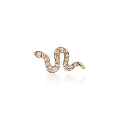 NEFERTITI | Diamond Snake Single Earring