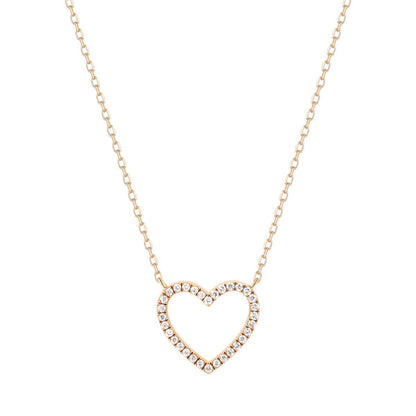 EMMA | Open Diamond Heart Necklace