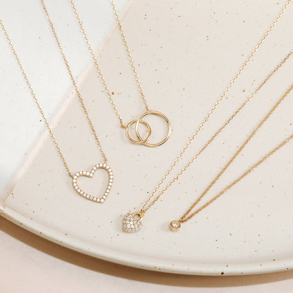 EMMA | Open Diamond Heart Necklace