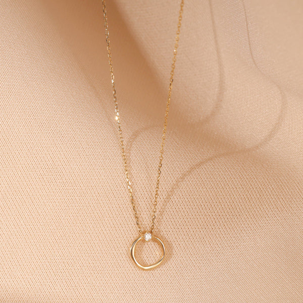 LILLIAN | Diamond Circle Necklace