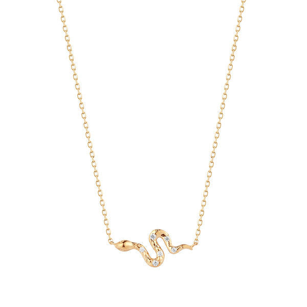NEFERTITI | Diamond Snake Necklace