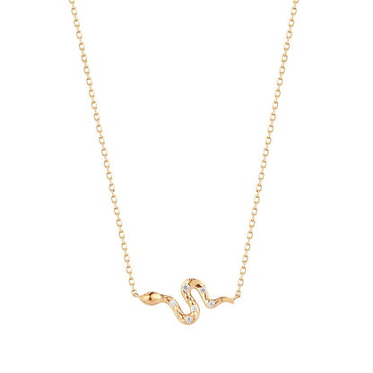 NEFERTITI | Diamond Snake Necklace