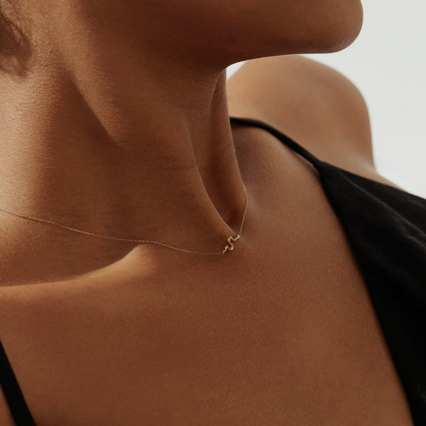 NEFERTITI | Diamond Snake Necklace