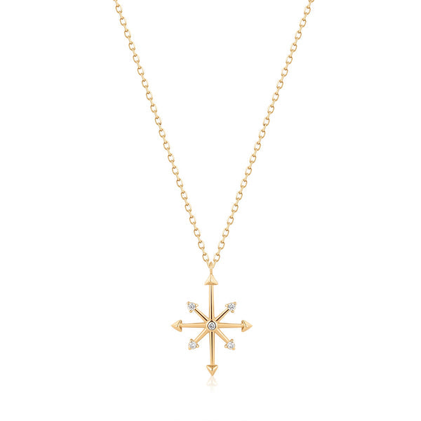 CANDIE | Diamond Octagram Star Necklace